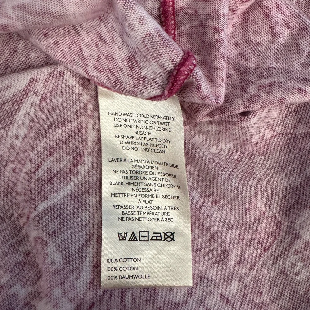 NWOT Free People/We The Free Nina Printed Tee-Magenta Combo